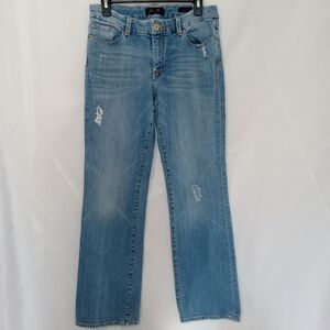 Seven 7 Women's Boot Cut  Flare Leg Jeans Sz 10 Distressed Faded Rodeo Cowboy